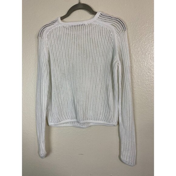 Uniqlo x Lemaire White Open Knit Sweater Size Large Long sleeve Minimalist - Picture 2 of 14